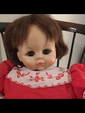 Madame Alexander Red Dress Doll with Brown Hair and Black Eyes